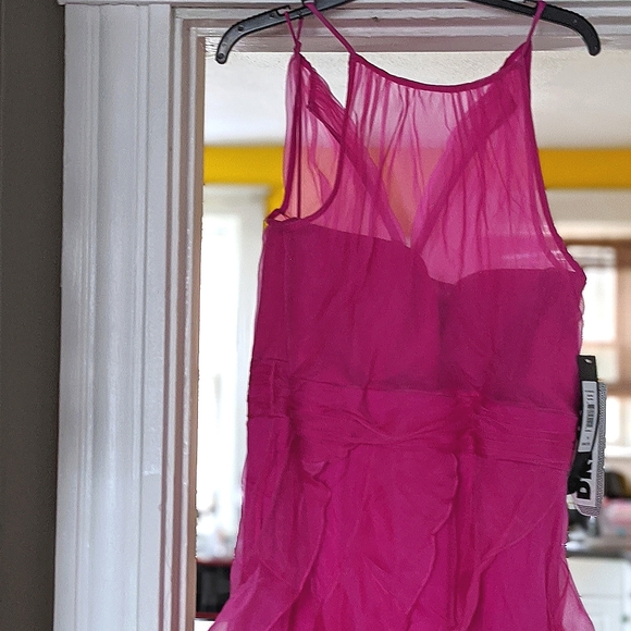 Badgley Mischka Hot Pink Maxi Dress - Picture 5 of 5